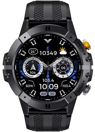 Смарт-годинник oukitel bt15 1,52" ips 360×360 bluetooth 5.3 з підтримкою дзвінків ip68 410 маг black (6941749851031)