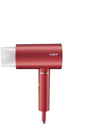 Фен 1800вт профессиональный v-431 red, 2 уровня обдува, 2 уровня температуры, насадка-концентратор тм vgr
