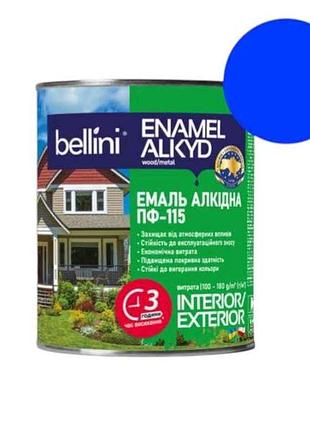 Емаль алкідна пф-115 яскраво-блакитний 2,8кг тм bellini