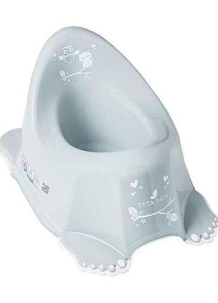 Горщик дитячий сірий сова без музики (so-001-106, grey) тм tega