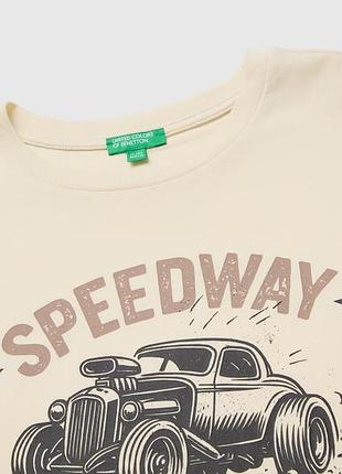 Детский коричневый прямой реглан benetton 3c9, s 2