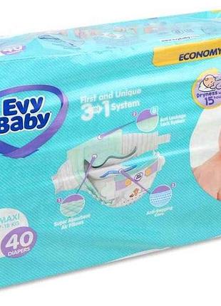Підгузки №4 40шт maxi twin (7-18 кг) тм evy baby