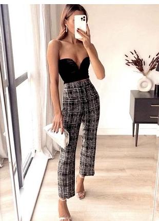 Твідові брюки zara