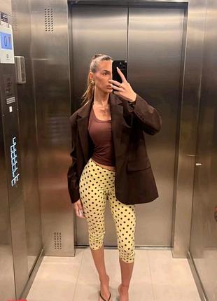 Легінси капрі в горошок zara розмір l