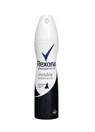 Дезодорант (спрей) жіночий 150 мл невидимий на чорному та білому тм rexona