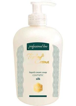 Крем-мыло жидкое 450мл косметическое с протеинами шелка (professional line) тм ti amo crema