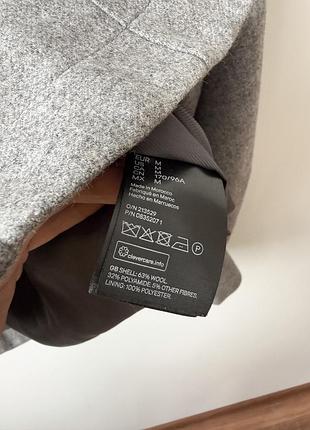 Куртка рубашка овершорт шерсть серая h&amp;m 5