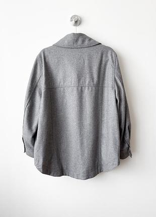 Куртка рубашка овершорт шерсть серая h&amp;m 7