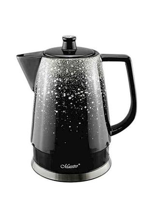 Електрочайник 1500вт 1,5л mr-074-silver (диск.) тм maestro