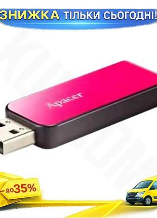 Ku флеш накопичувач usb universal fit 32гб apacer слайдер чорний рожевий для зберігання даних флешка u uni2l_k