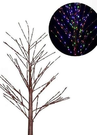 Дерево 225led высота 1,5м. ствол коричневый, мульти 1891-01 тм китай