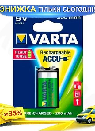 Ku аккумулятор крона 9в universal fit varta 200mah ni-mh для электроники батарейка для часов и игрушек uni2l_k