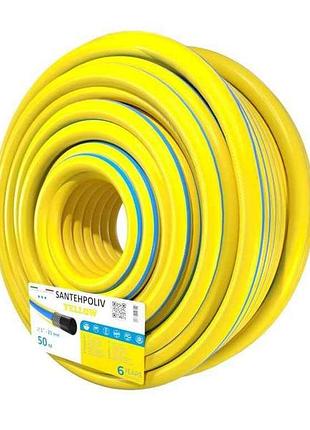 Шланг для поливу 1 50м yellow (бухта) пвх тм santehpoliv