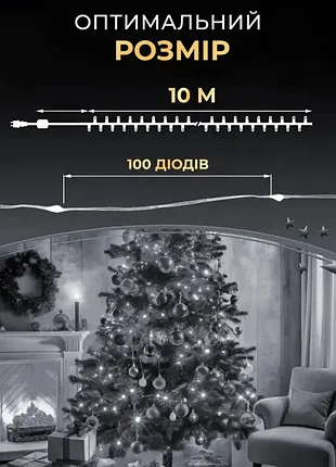Гірлянда роса 100led 10 метрів від usb 3