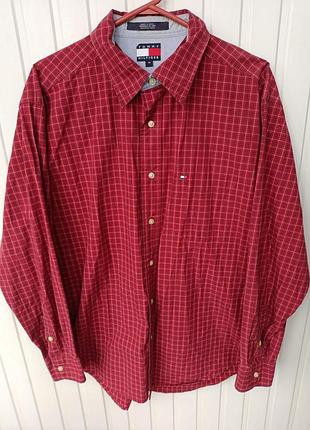 Винтажная рубашка tommy hilfiger vintage 2003 (размер m) в клетку / оригинал