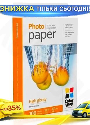 Ku фотобумага colorway глянцевая universal fit a6 200 г/м2 100 л для печати фотографий и изображений г uni2l_k