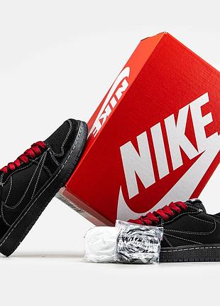 Мужские кроссовки nike air jordan 1 low x travis scott