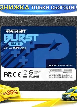 Ku твердотільний накопичувач ssd universal fit 1.92tb patriot burst elite sata3 для комп'ютера ноутбук uni2l_k