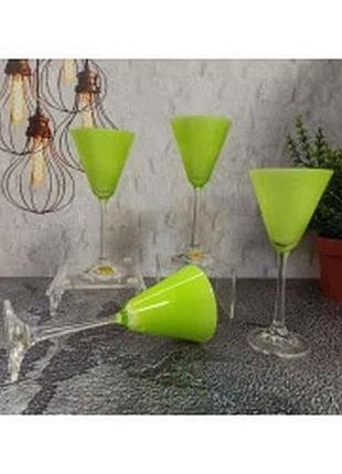 Набор бокалов 90мл 4шт для мартини pralines green d5248 тм bohemia