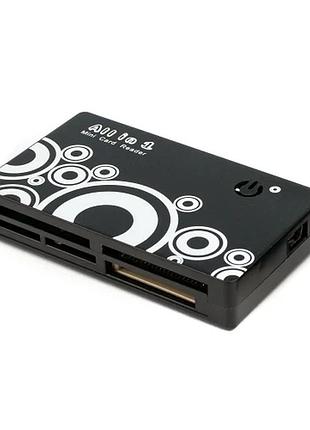 Ku кардридер usb atcom universal fit для карт microsd sd ms m2 чорний адаптер для передачі даних порта uni2l_k 3