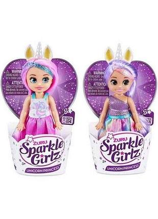 Кукла-единорог sparkle girls 12см радужный единорог ассорти z10094 тм zuru
