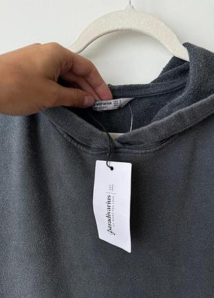 Худи платье stradivarius графитовое 2