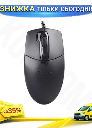 Ku миша a4tech usb universal fit оптична black 1200 dpi для комп'ютера з 4 кнопками та скролом uni2l_k