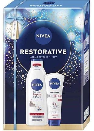 Набор подарочный для жеинок 2025 restorative: лосьон для телакрем для рук тм nivea
