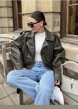 Шкіряна куртка zara