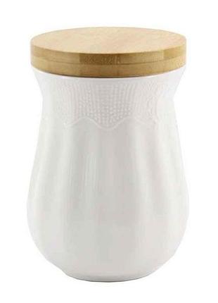Банка для сипучих 800мл з дерев. кришкою c pj03164-l тм interos