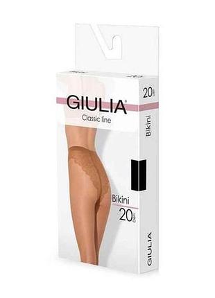 Колготки бежевий жіночі поліамідні класичні bikini (smart box) caramel 20 den р.5 тм giulia