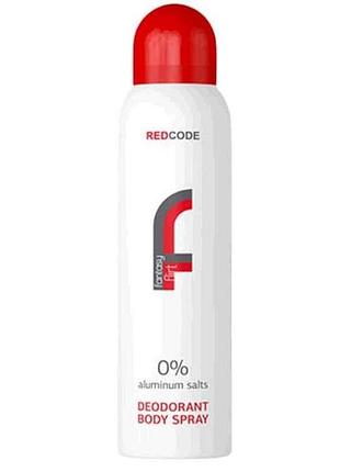 Дезодорант-спрей для тела 150мл redcode (0% солей алюминия) тм fantasy flirt