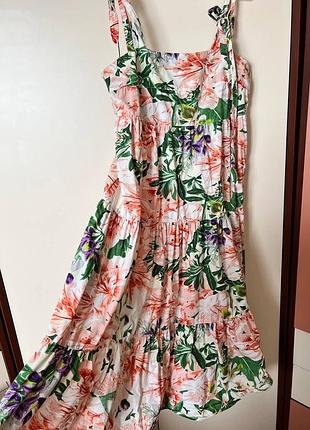 Платье женское платье сарафан из натурального коттона l h&amp;m