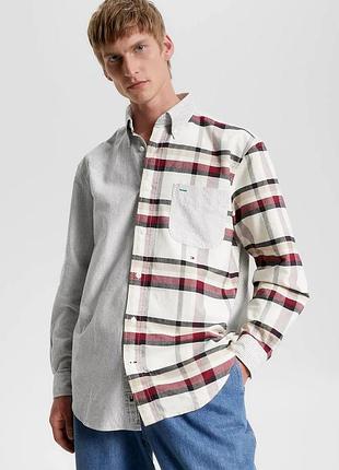 Нова сорочка томмі хілфігер tommy hilfiger global stripe blocked archive, факт xxl, оригінал