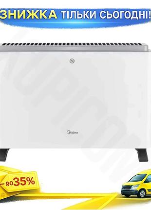 Ku конвектор midea підлоговий universal fit електричний 2000 вт для обігріву 20 м2 три рівні потужност uni2l_k