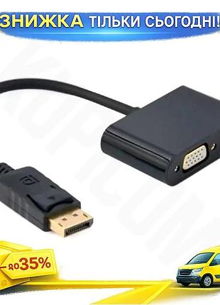 Ku переходник displayport hdmi universal fit vga cablexpert 10 см черный адаптер для монитора телевизо uni2l_k