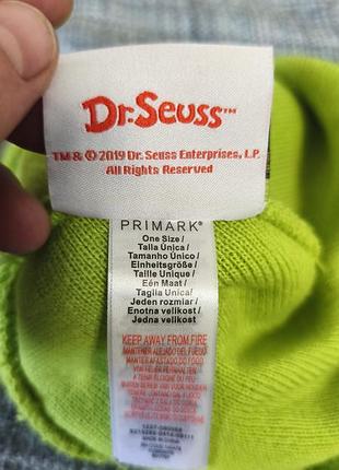 Шапка primark dr.seuss grinch 3