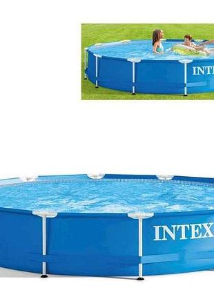 Бассейн каркасный синий 366х76см 6503л арт.28210 тм intex