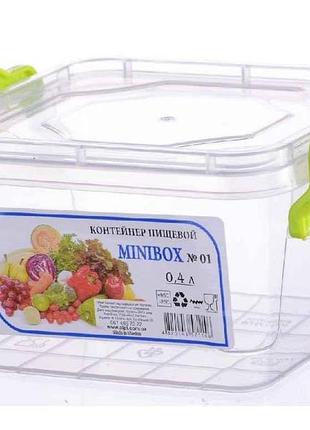 Контейнер пл. 0,4л minibox no01 квадратный тм al-plastik