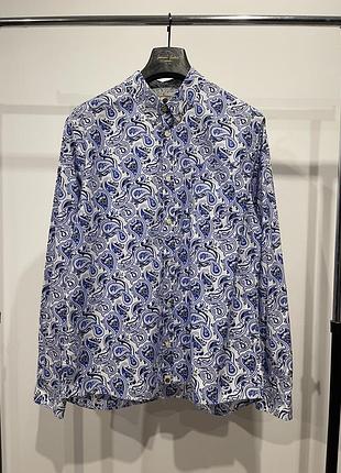 Сорочка дизайнерська з візерунком pretty green paisley shirt xl