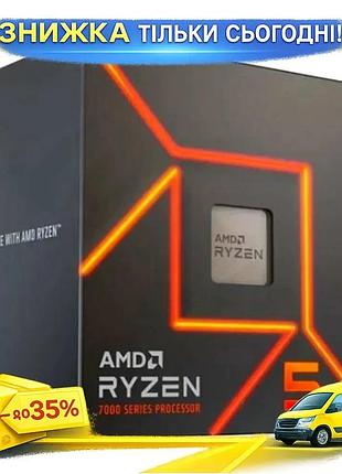 Ku процесор amd ryzen universal fit 5 7400 6 ядер 3.3 ггц turbo boost 4.3 ггц для ігор настільний пк з uni2l_k