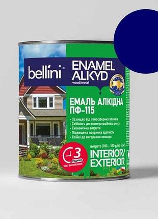 Емаль алкідна пф-115 синій 0,9кг тм bellini