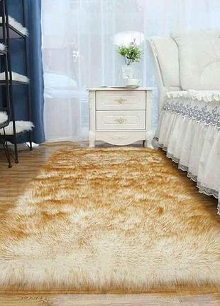 Ковер комнатный 90*180см бело-рыжий тм mallory home