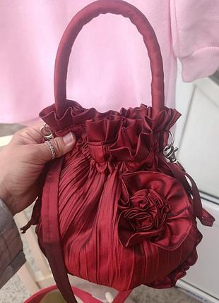 Аксессуар!!️турецкая 💥♥️🌹  романтическая винтажная сумочка,цвет бургундия. любви ❤️👌🏼🔥 с первого взгляда.она останавливает взгляды😉‼️