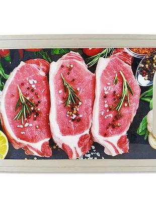 Дошка обробна 200х320мм з декором капучино мясо тм полімерагро