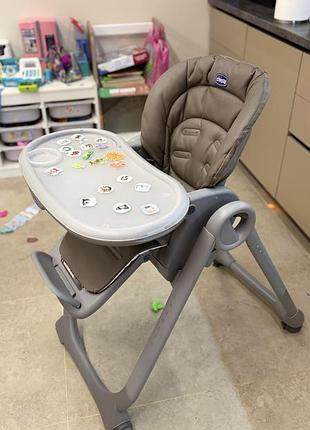 Стільчик для годування chicco polly magic relax beige-brow 3