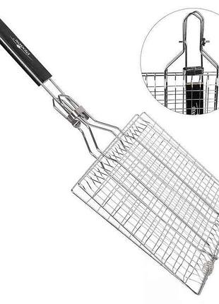 Решетка гриль 51*32*22*2см со сложной ручкой mh-5505 тм stenson