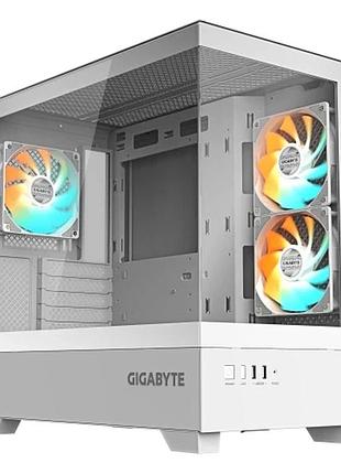 Ku корпус gigabyte white universal fit mid tower для micro atx mini itx с argb вентиляторами и закален uni2l_k 3