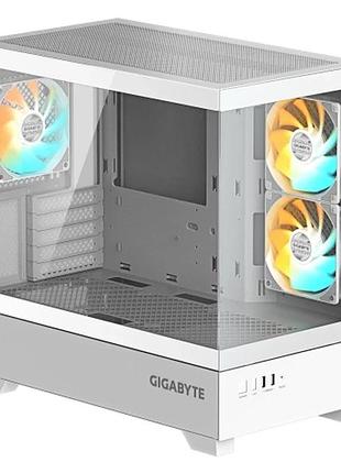 Ku корпус gigabyte white universal fit mid tower для micro atx mini itx с argb вентиляторами и закален uni2l_k 7