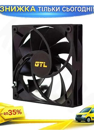 Ku вентилятор 120 мм universal fit gtl airblast black для корпуса активное охлаждение тихий 800-1800 о uni2l_k